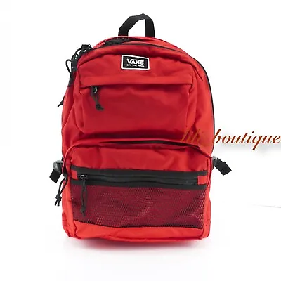 NWT Vans VN0A4S6YIZQ Unisex Stasher Laptop School Backpack Polyester Red Black • $75.79