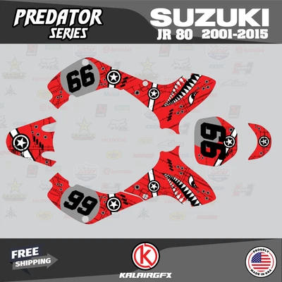 $144.77 • Buy Graphics Kit For SUZUKI JR80 (2001-2015) JR 80  PREDATOR-red