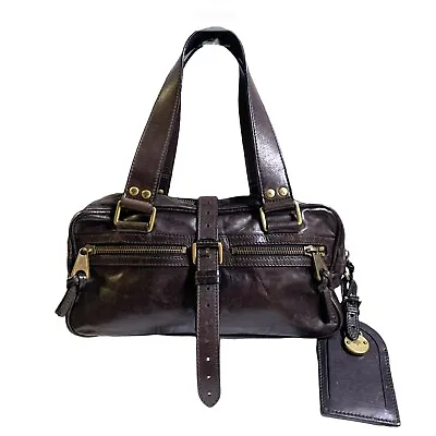 Dark Brown Leather Mulberry  Mabel   Satchel Bag With Dust Bag & Luggage Tag • £217.16