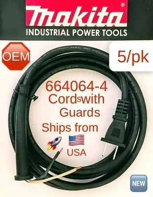 5/pk LOT Of MAKITA 664064-4 OEM Cords + Guards For Small Grinders Drills Sanders • $59.95