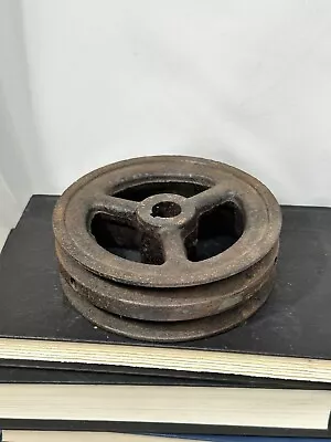 Vintage Cast Iron Wheel 6x 1.75” Industrial Cart Pulley Gear Steampunk Lamp Base • $28