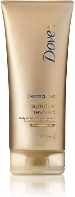 £4.45 • Buy Dove Fake Tan Lotion Cream Fair To Medium Gradual Self Tanning Cream 200 Ml