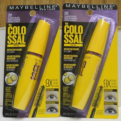 2 Maybelline The Colossal Mascara #231 Classic Black • $11.69