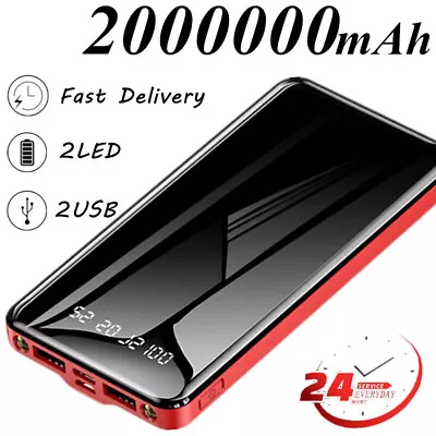 $22.99 • Buy 2USB Power Bank 2000000mAh Portable External Backup Battery Fast Charger