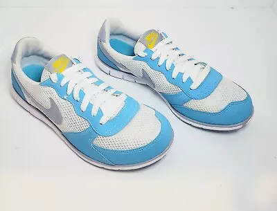 Nike Womens Eclipse 2009 Retro Blue White Gray Swoosh Sneakers Lace Up Sz 7.5 • $32.99