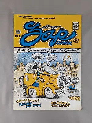 ZAP COMIX #1 Robert Crumb Plymell 1967 Apex Novelties UNDERGROUND COMIC • $49.99