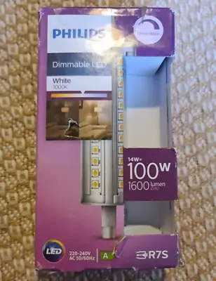 PHILIPS R7s 14W 118MM Dimmable LED LINEAR LAMP BULB EQUIVALENT 100W COREPRO • £16.99