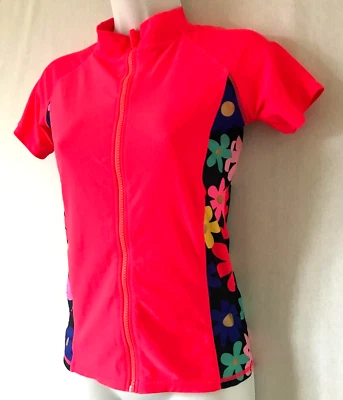 £6.45 • Buy Girls Pink Mix NUTMEG Surf / Beach Top Age 12-13 Years - Full Zip Short Sleeved