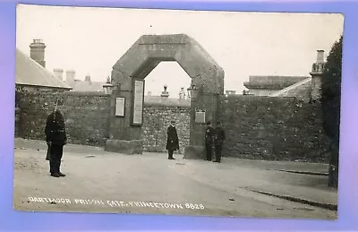 1938c PRINCETOWN PRISON GATE DARTMOOR DEVON RP REAL PHOTO DAWLISH POSTCARD • £1.99