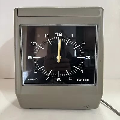 Vintage Amano EX9000 Time Recorder Clock No Key Untested For Parts Only • $175