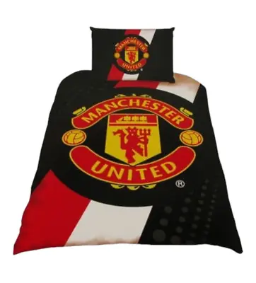 FC Manchester United Official Merchandise Single & Double Duvet Cover PillowCase • £48.99