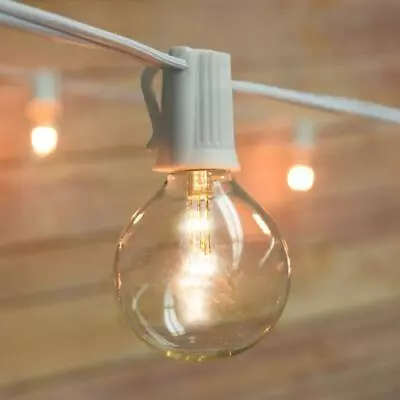 28 FT Shatterproof Light Bulb LED Outdoor Patio String Light Set 25 Socket E12 • $60.07