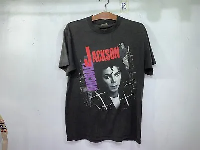 VTG Michael Jackson Bad Tour 1988 King Of Pop Beat It Moonwalk T-Shirt For Fans • $18.99