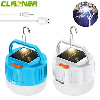 Rechargeable LED Solar Camping Light Tent Lantern Bulb Outdoor Hiking Night Lamp • $8.99