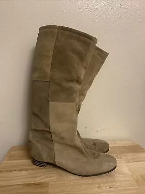 Hush Puppies Taupe Suede Tall Boots Womans Size 7.5 - Vintage Insulated • $9.99