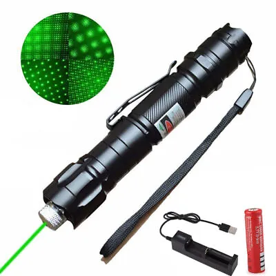 Laser Pointer Pen Strong Visible Beam Lazer Rechargeable Torch Office Pet • $16.50