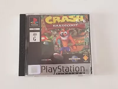 CRASH BANDICOOT PLAYSTATION 1 ONE GAME PLATINUM PAL AUS G Incl Booklet Gc • $39