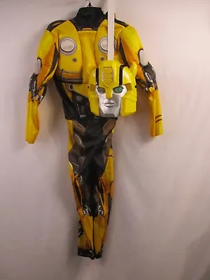 $23.99 • Buy Transformers Bumblebee Costume Boys Large Yellow Jumpsuit Mask Halloween