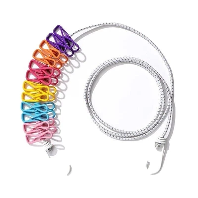 £5.64 • Buy 12 Peg Travel Camping Washing Line Long Compact Portable Clothes Line Joinable
