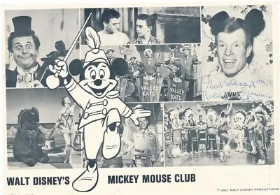 Jimmie Dodd- Vintage Signed Mickey Mouse Club Card • $150