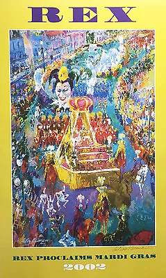 LeRoy Neiman MARDI GRAS PARADE Hand Signed Lithograph REX Not Michalopoulos • $299.99