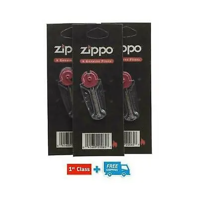 3 Packs 100% Genuine Zippo Lighter 18 Flints Genuine Original Free Postage • £5.55