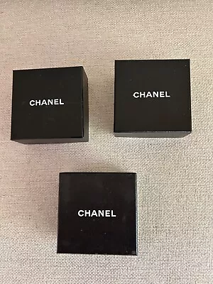 CHANEL  Jewelry  Gift/ Earring Box      (3)       2.58  X 2.58        EMPTY • $45