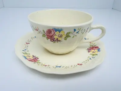 Vintage English Royal Chelsea Tea Cup And Saucer Flowers Vines Raised Flowers • $10.99