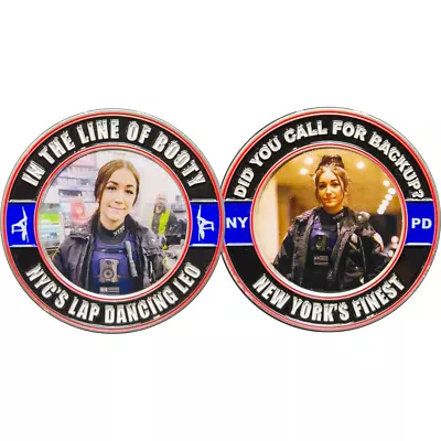 NYPD Lap Dance In The Line Of Booty Police Challenge Coin GL15-004 • £16.40