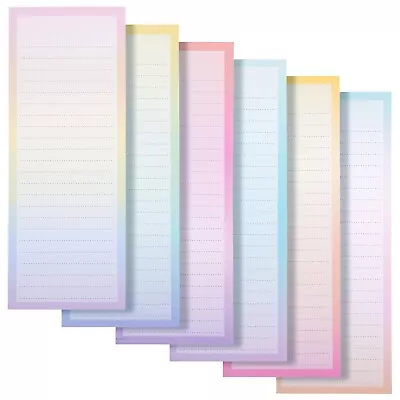 6 Pack Magnetic List Pads For Refrigerator Grocery Shopping Lists 3.5 X 9 In • $17.99