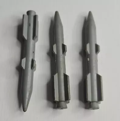 1983 Vtg Gi Joe Wolverine Missile Lot Of 3 Gray Vehicle Part Piece • $3