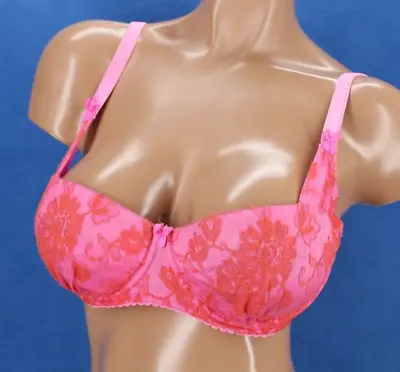 Mimi Holliday Underwire Lined Balconette Bra Size 34D #E2394 • $8.99