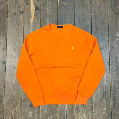 Ralph Lauren Polo Jeans Sweatshirt 90s Sports Sweater Orange Mens M • £20