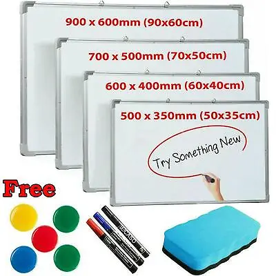 £11.99 • Buy  Magnetic Whiteboard Small Large White Notice Board Dry Wipe Home School Office