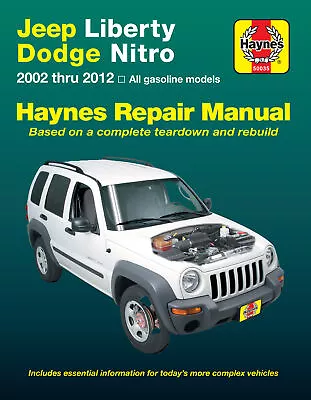 Jeep Cherokee 2002-2012; Dodge Nitro KJ 2007-2011 Workshop Repair Manual 50035 • $59.50