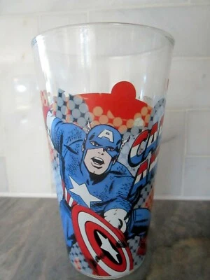 $8.99 • Buy Captain America Drinking Glass Cup Marvel Comics