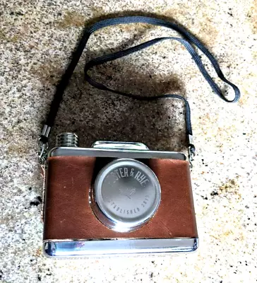 Camera Flask Vintage 35mm Film Camera Hip Flask  11 Oz Stainless Steel • $40