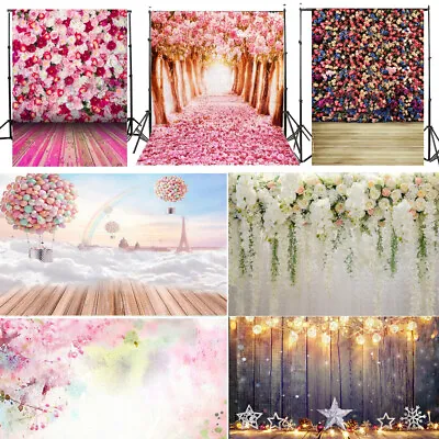 Video Photography Background Flower Wedding Photo  Studio Muslin Backdrop USA • $17.49