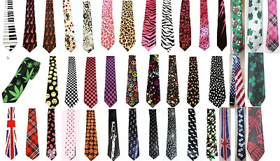 Amusing Printed Design Ties Good Quality & Funny - Make A Great Gift • £4.99