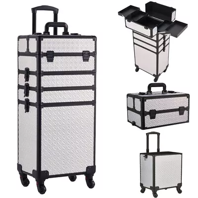 Pro Technician Trolley Case Makeup Cosmetic Vanity Beauty Salon Nail Storage Box • £79.95