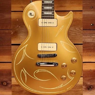 Gibson Les Paul 50s Tribute Goldtop Billy Gibbons Pinstripe Custom Paint 21337 • $1709.05