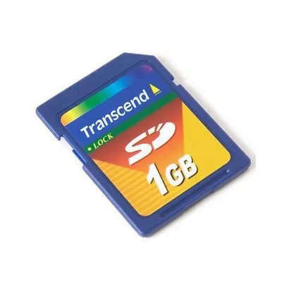 Transcend 1GB SD Card Standard SD Card Non HC 1GB For Old Camera/DV/GPS • $7.65