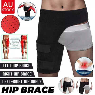 Hip Brace - Compression Groin Support Wrap For Sciatica Pain Relief Thigh Belt  • $16.59