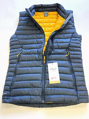 Rab Men's Microlight Down Vest Size: UK Small (S) Colour: Beluga (Grey) • £110
