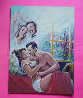 Mexican Original Comic Cover Art PEDRO INFANTE #251 Wedding Night 1980s • $150