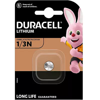 3 X DURACELL® 1/3N DL1/3N CR1 3N 3V Lithium Coin Cell Button Batteries Exp. 2031 • £10.99