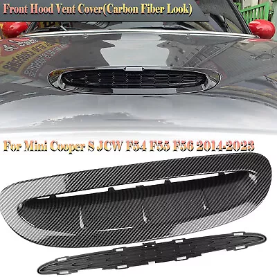 Carbon Fiber Style Front Hood Scoop Vent Trim For MINI Cooper S JCW F54 F55 F56 • $66.35