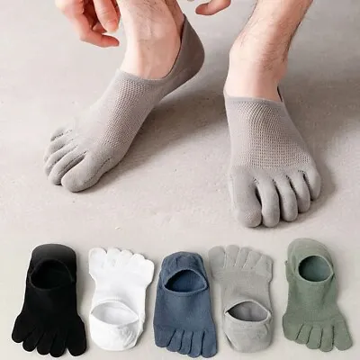 Mens Five Finger Toe Orthopedic Compression Socks Cotton Casual Breathable Socks • £4.59