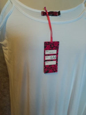 £2.99 • Buy Missi White Beach/pool/cover Up T Shirt Dress S/m Fit Up Size 12 New With Tag.