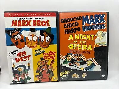 The Marx Brothers DVD Collection Lot Of - Night At The Opera Big Store Go West • $14.99